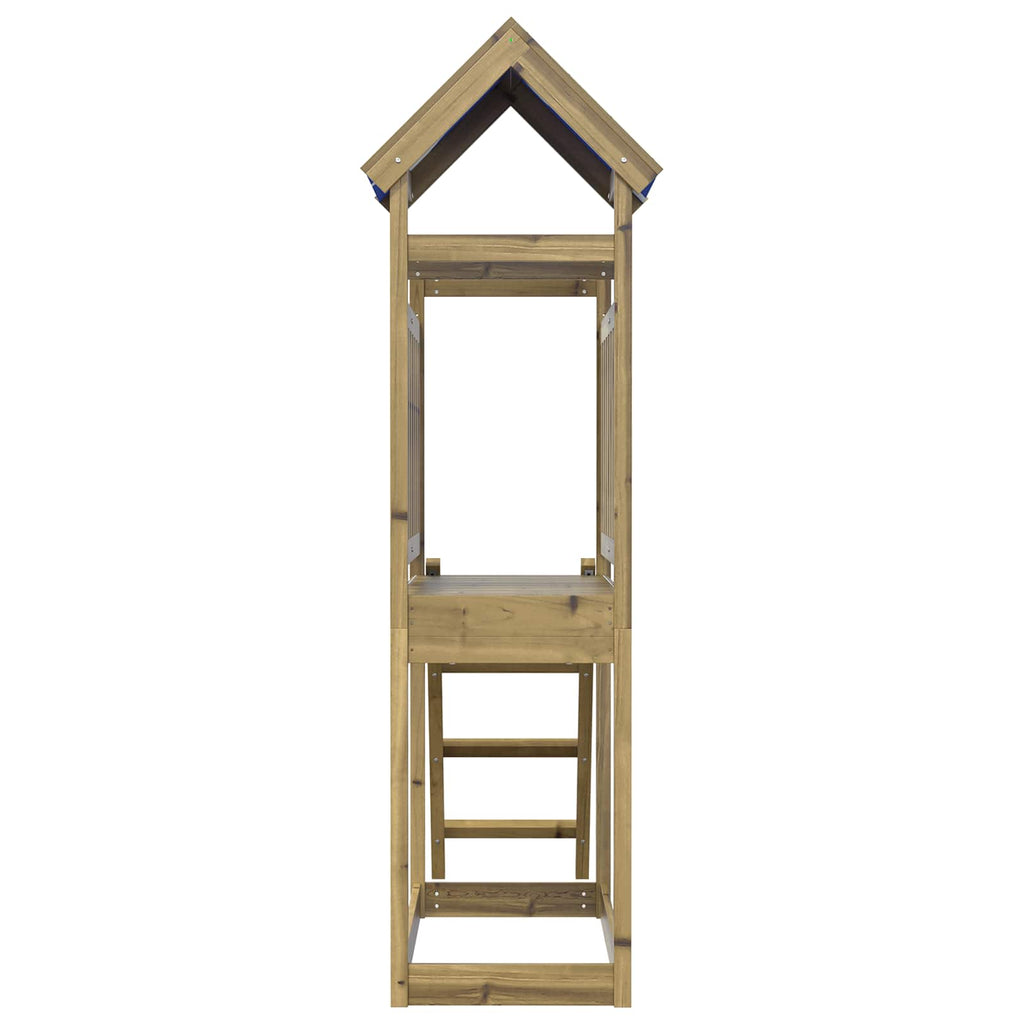Spielturm Braun Massives imprägniertes Holz