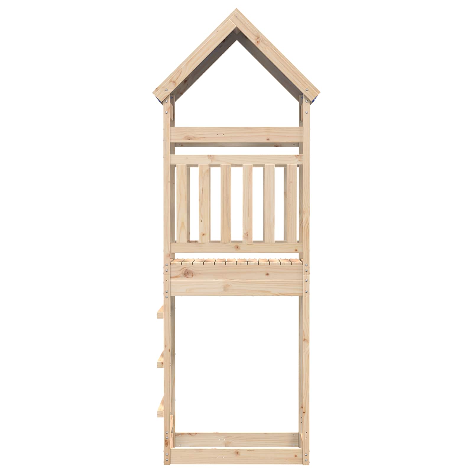 Spielturm Braun 52,5 x 85 x 265 cm Massives Kiefernholz