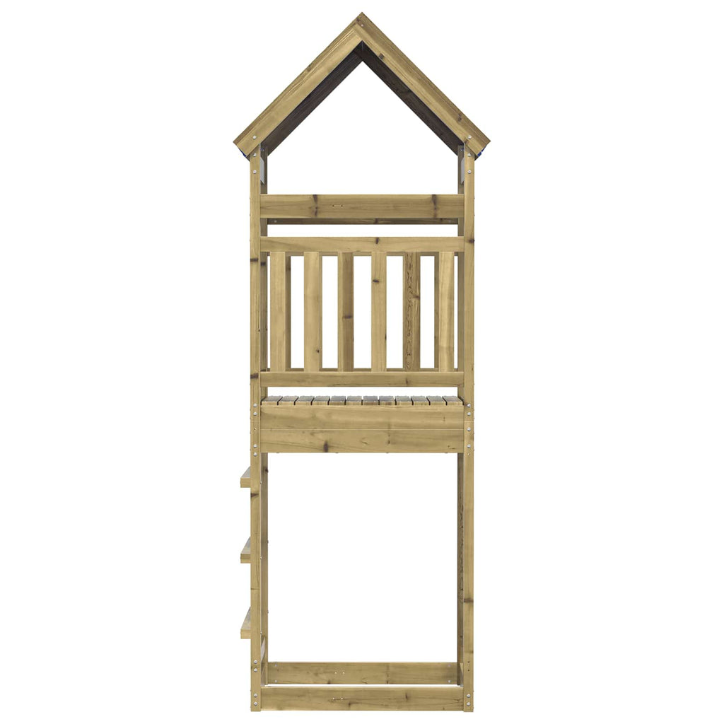 Spielturm Braun 52,5 x 85 x 265 cm Massives imprägniertes Holz