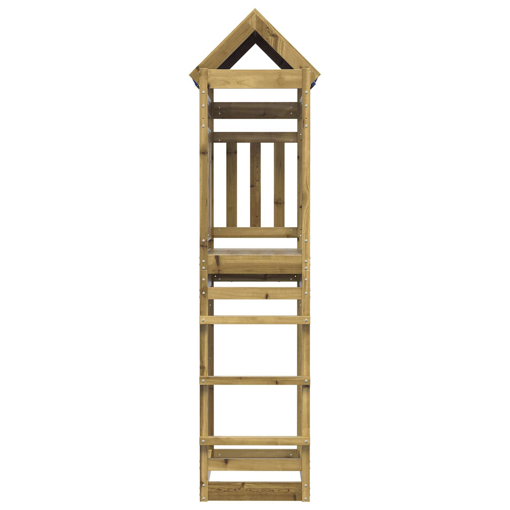 Spielturm Braun 85 x 52,5 x 239 cm Massives imprägniertes Holz