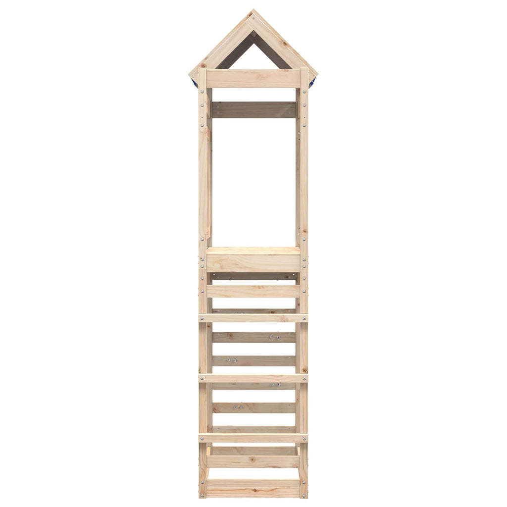 Spielturm Braun 85 x 52,5 x 239 cm Massives Kiefernholz