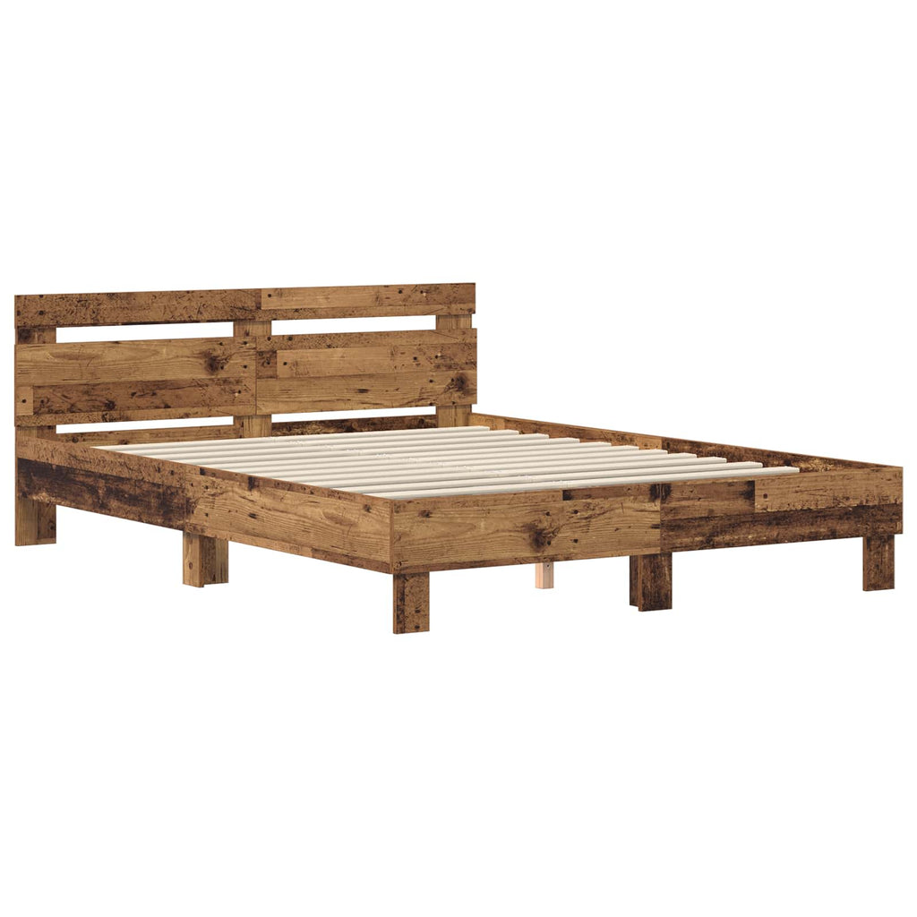 Bettrahmen Altholz 160 x 200 cm Holzwerkstoff