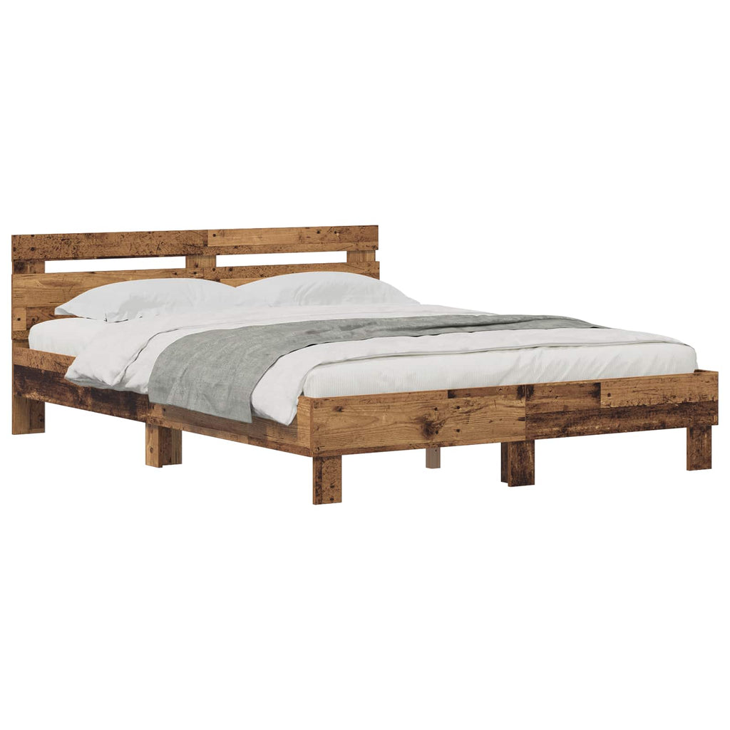 Bettrahmen Altholz 140 x 200 cm Holzwerkstoff