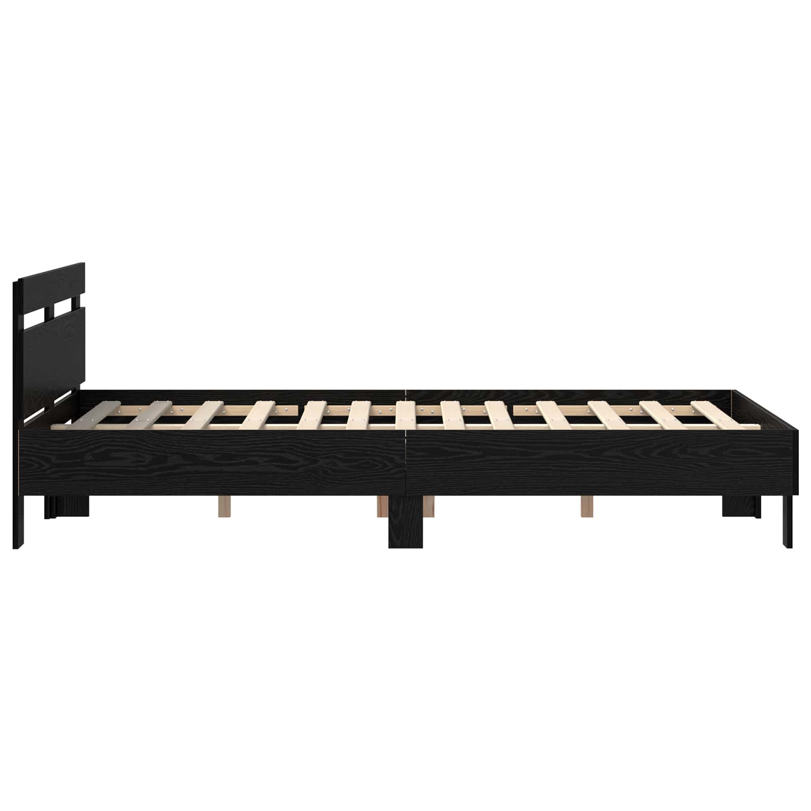 Bettrahmen Schwarz Eichen-Optik 120 x 200 cm Holzwerkstoff