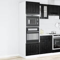 Backofenschrank PORTO Schwarz Eichen-Optik 60 x 57 x 207 cm