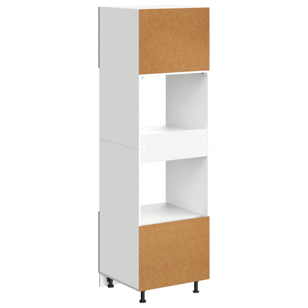 Backofenschrank PORTO Schwarz Eichen-Optik 60 x 57 x 207 cm