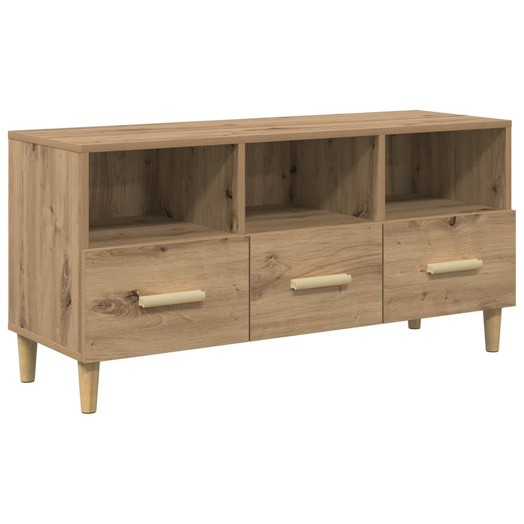 TV-Schränk Kunsthandwerk Eiche 102 x 36 x 50 cm Holzwerkstoff