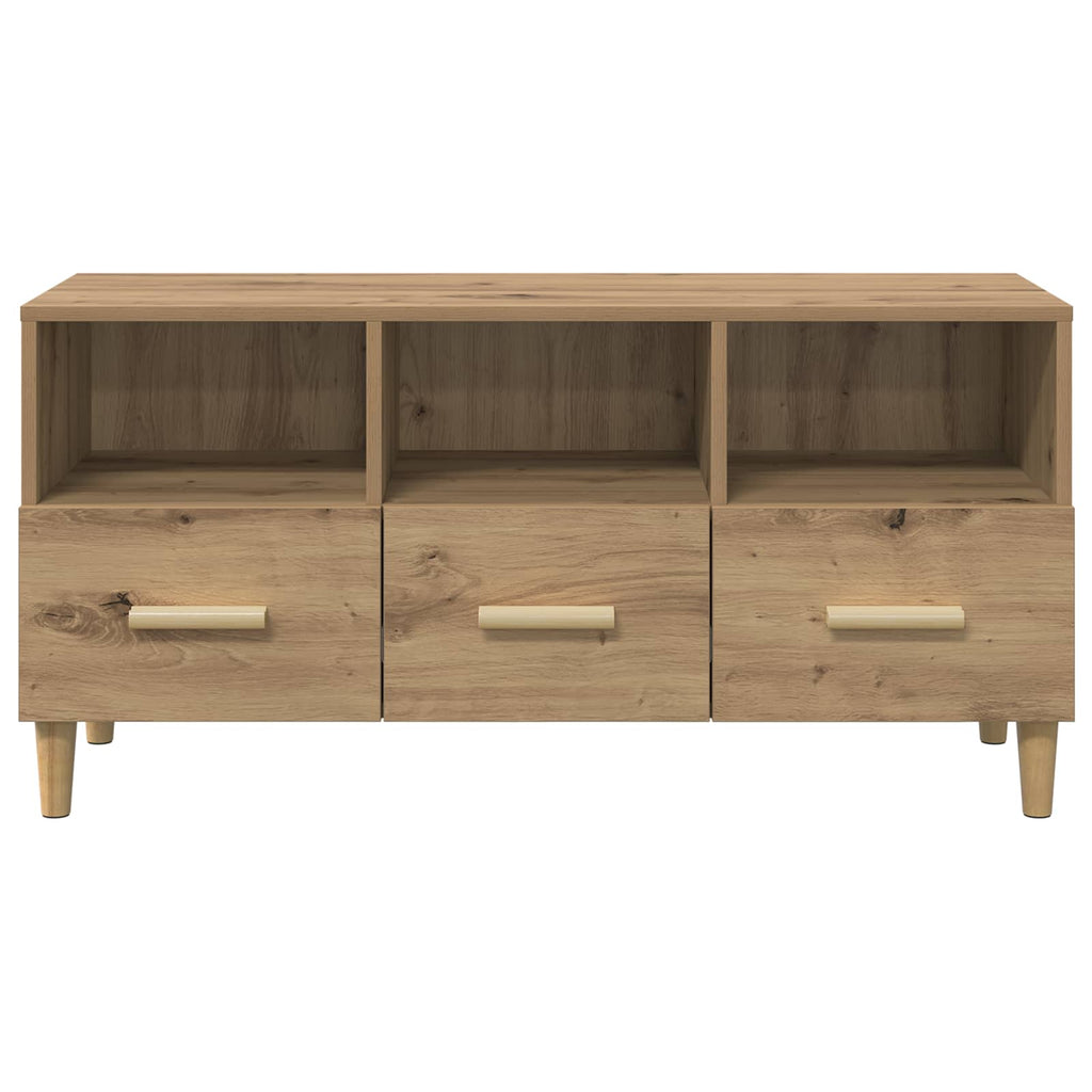 TV-Schränk Kunsthandwerk Eiche 102 x 36 x 50 cm Holzwerkstoff