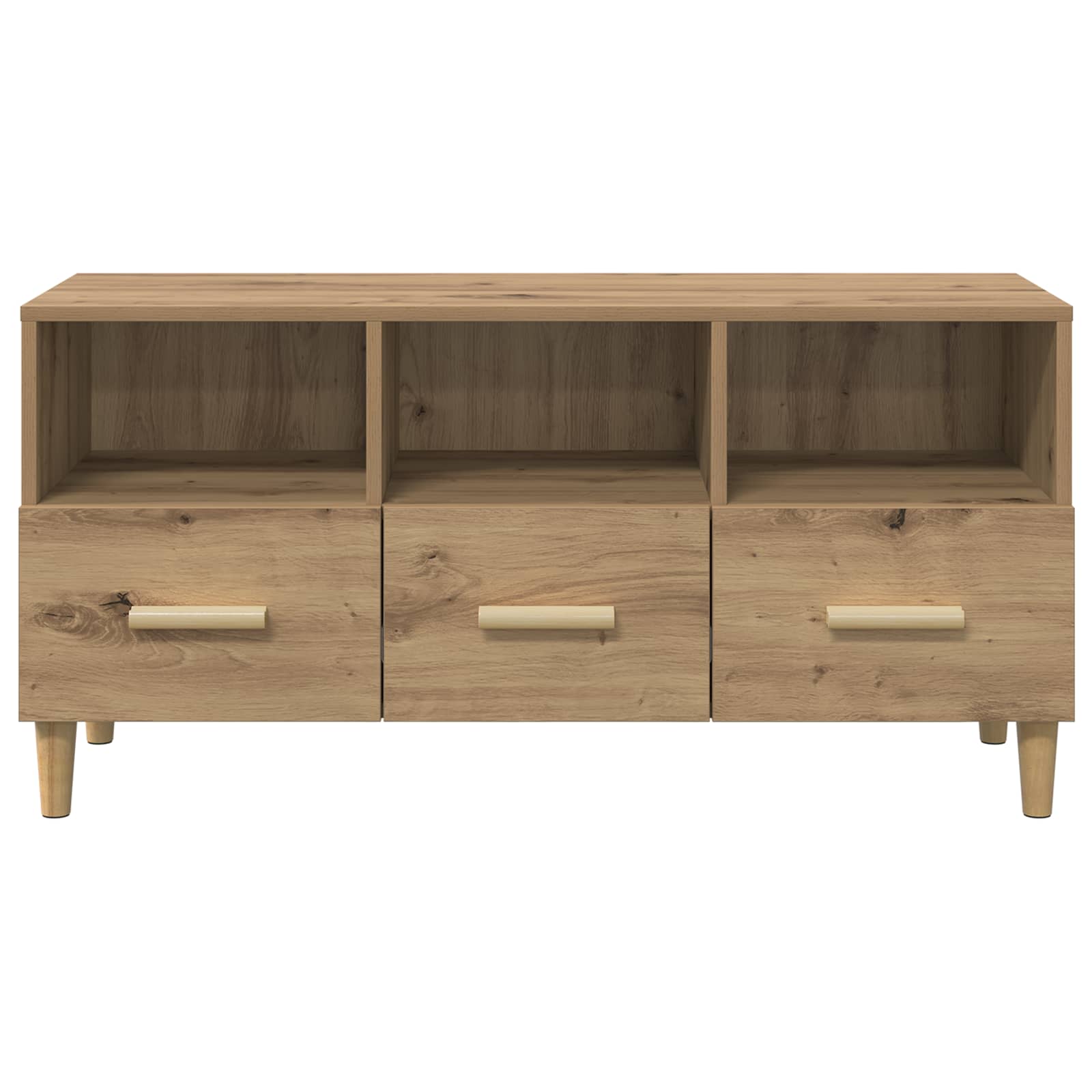 TV-Schränk Kunsthandwerk Eiche 102 x 36 x 50 cm Holzwerkstoff
