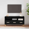 TV-Schränk Schwarz Eichen-Optik 102 x 36 x 50 cm Holzwerkstoff