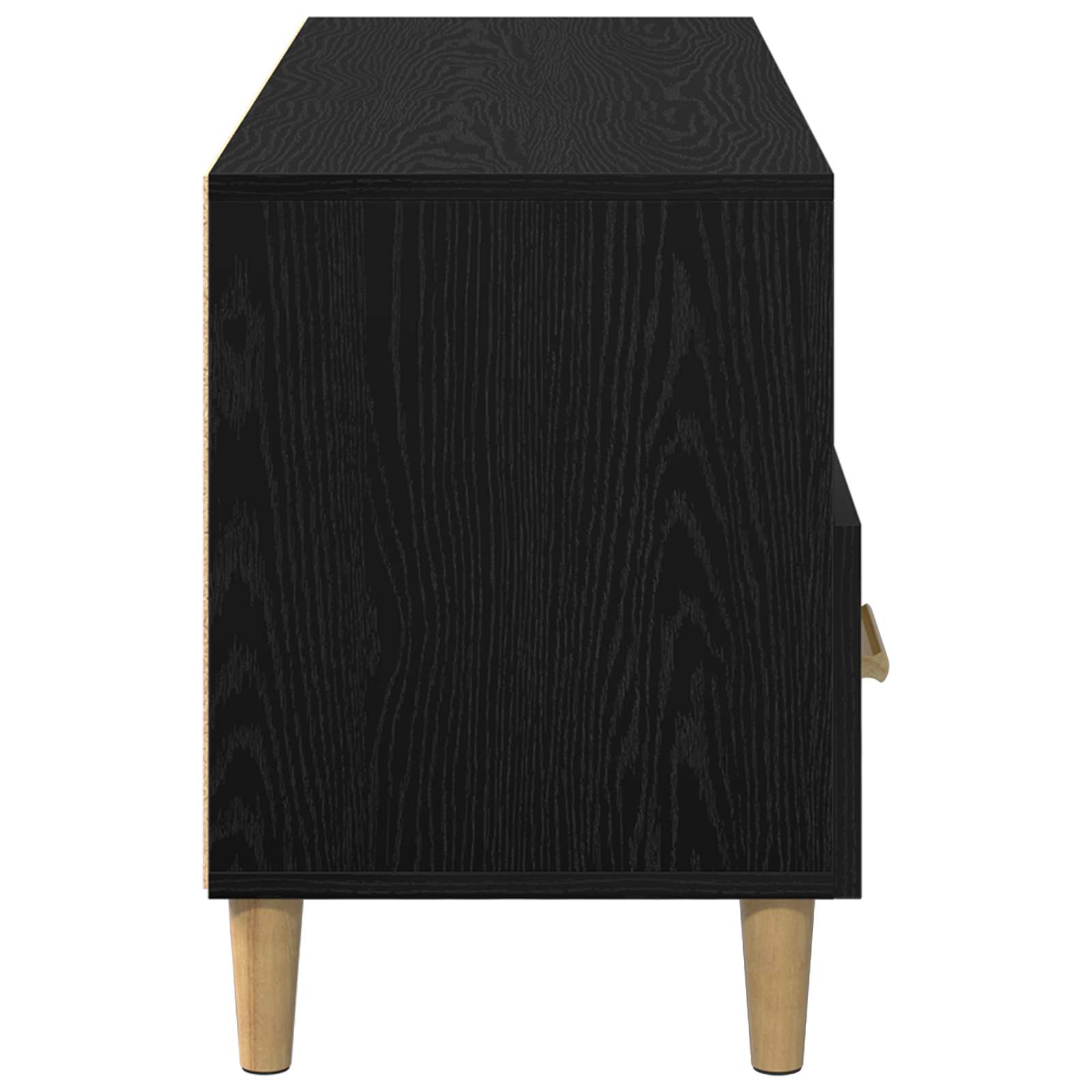 TV-Schränk Schwarz Eichen-Optik 102 x 36 x 50 cm Holzwerkstoff