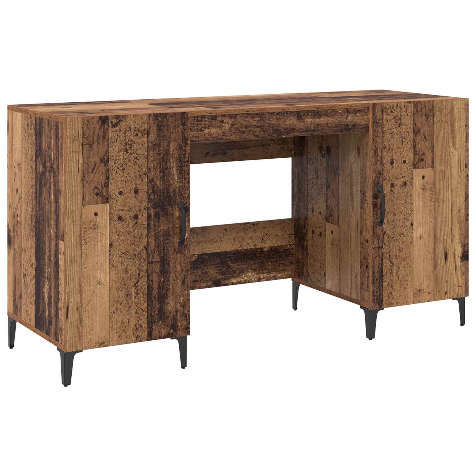 Schreibtisch mit Tür Altholz 140 x 50 x 75 cm Holzwerkstoff