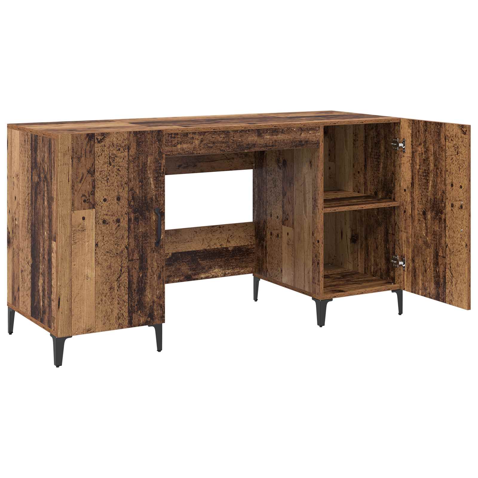 Schreibtisch mit Tür Altholz 140 x 50 x 75 cm Holzwerkstoff