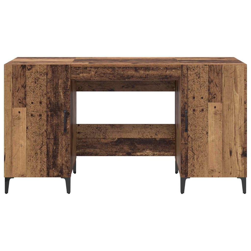 Schreibtisch mit Tür Altholz 140 x 50 x 75 cm Holzwerkstoff