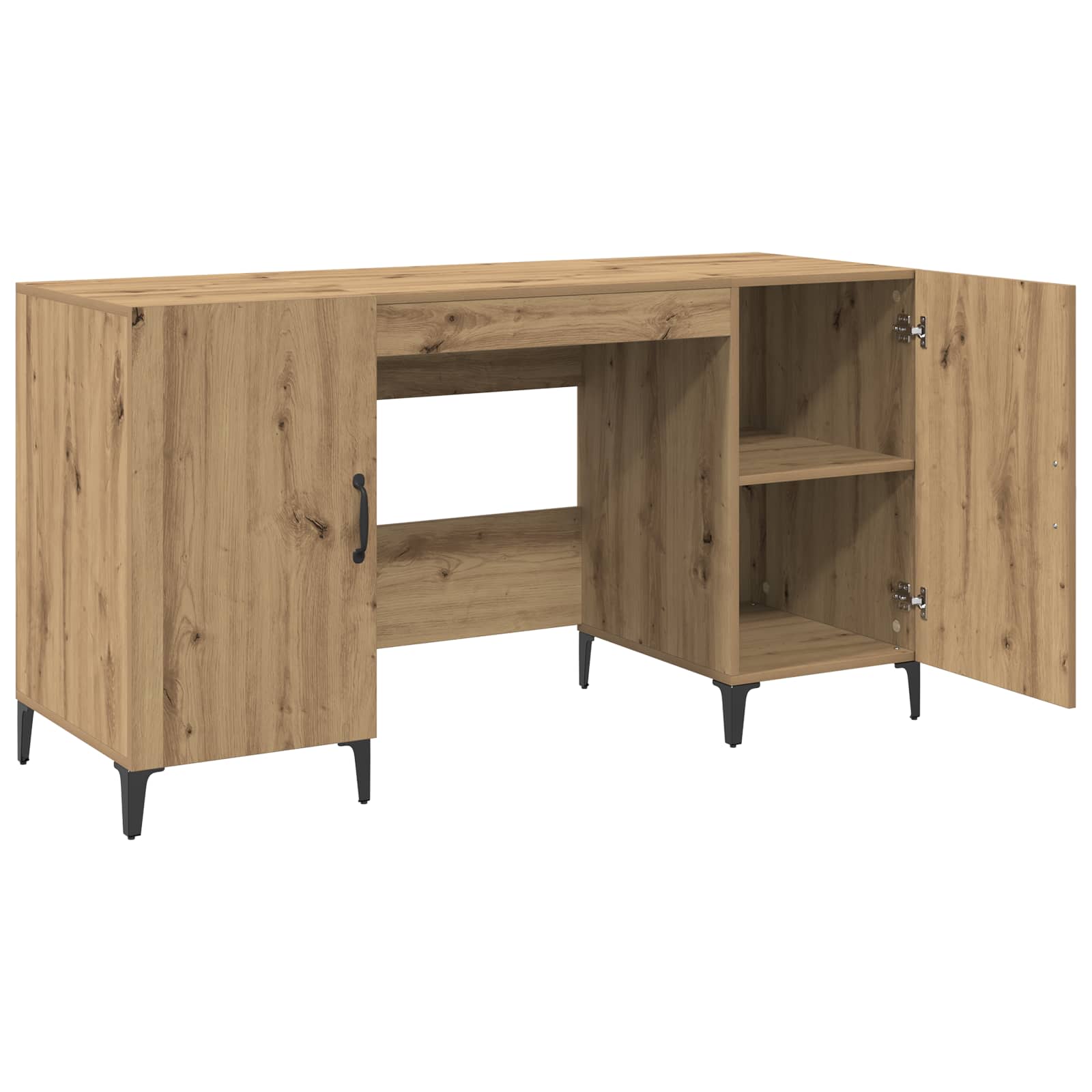 Schreibtisch Kunsthandwerk Eiche 140 x 50 x 75 cm Holzwerkstoff