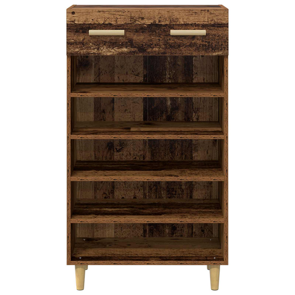 Schuhschrank mit Regal Altholz 60 x 35 x 105 cm Holzwerkstoff