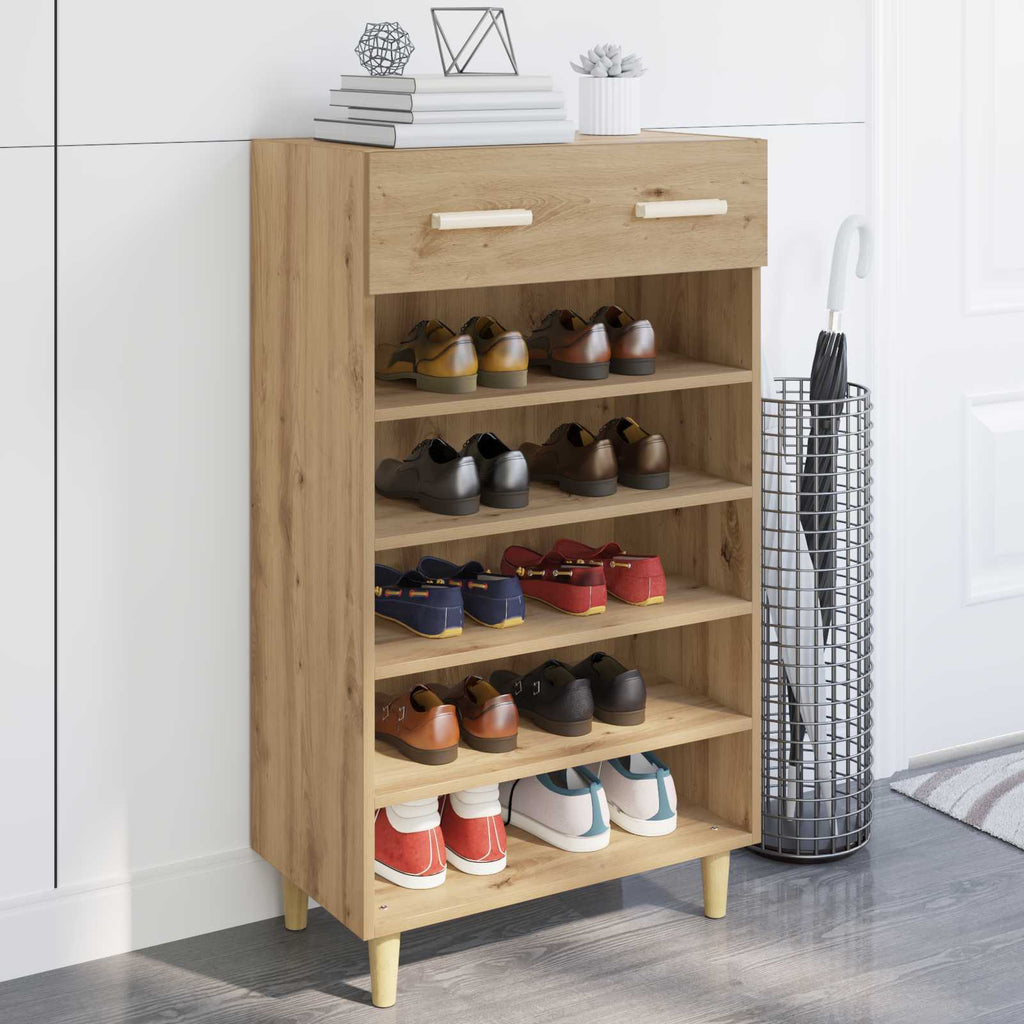 Schuhschrank Kunsthandwerk Eiche 60 x 35 x 105 cm Holzwerkstoff