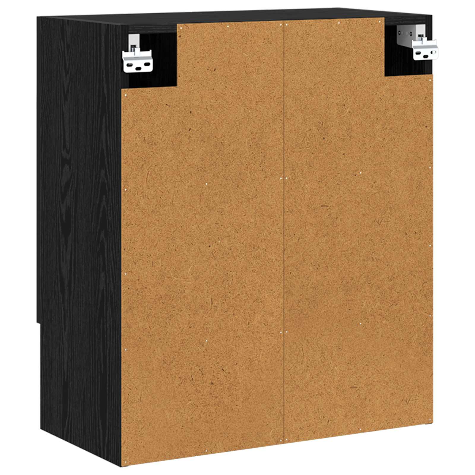 Wandschrank Schwarz Eichen-Optik 60 x 31 x 70 cm Holzwerkstoff