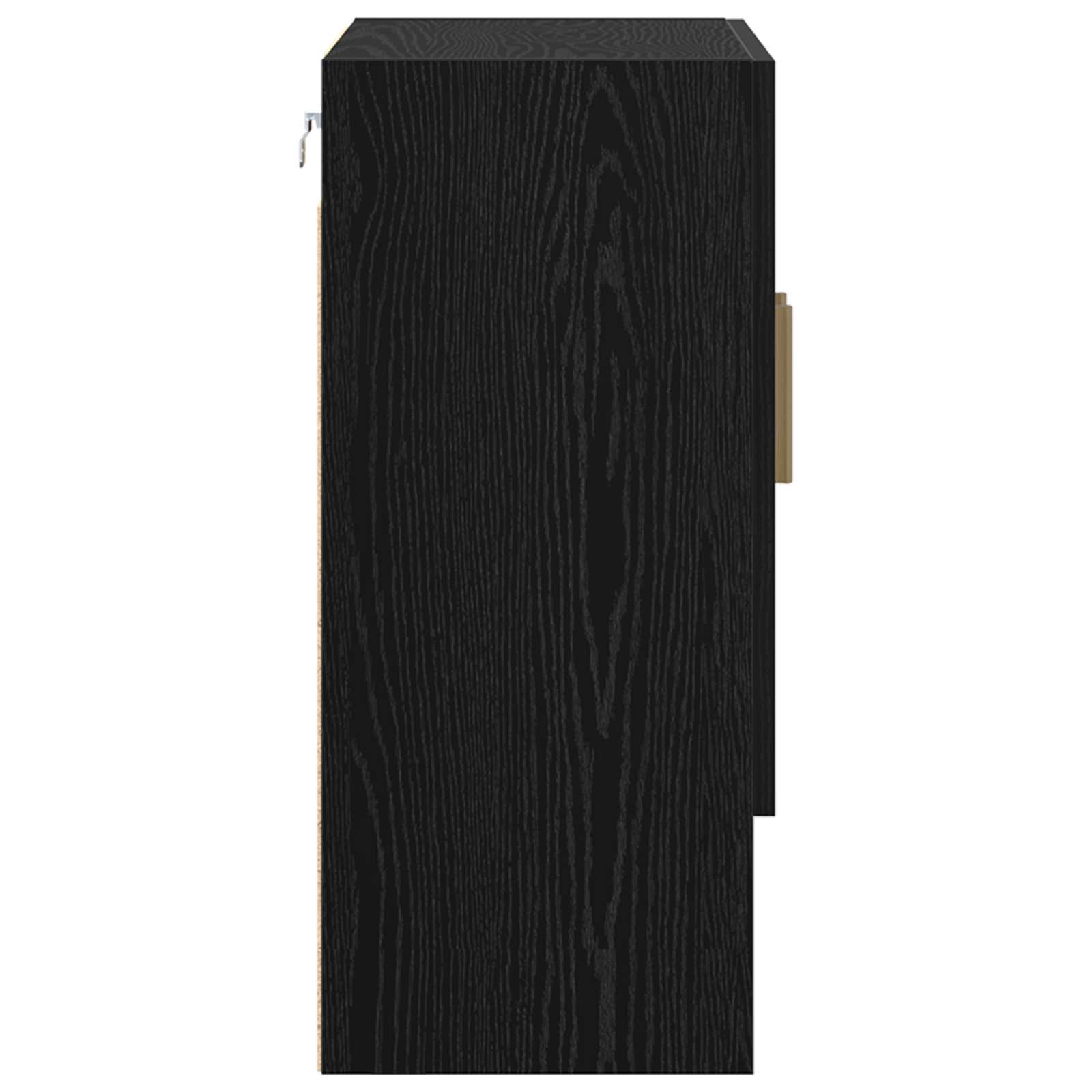 Wandschrank Schwarz Eichen-Optik 60 x 31 x 70 cm Holzwerkstoff