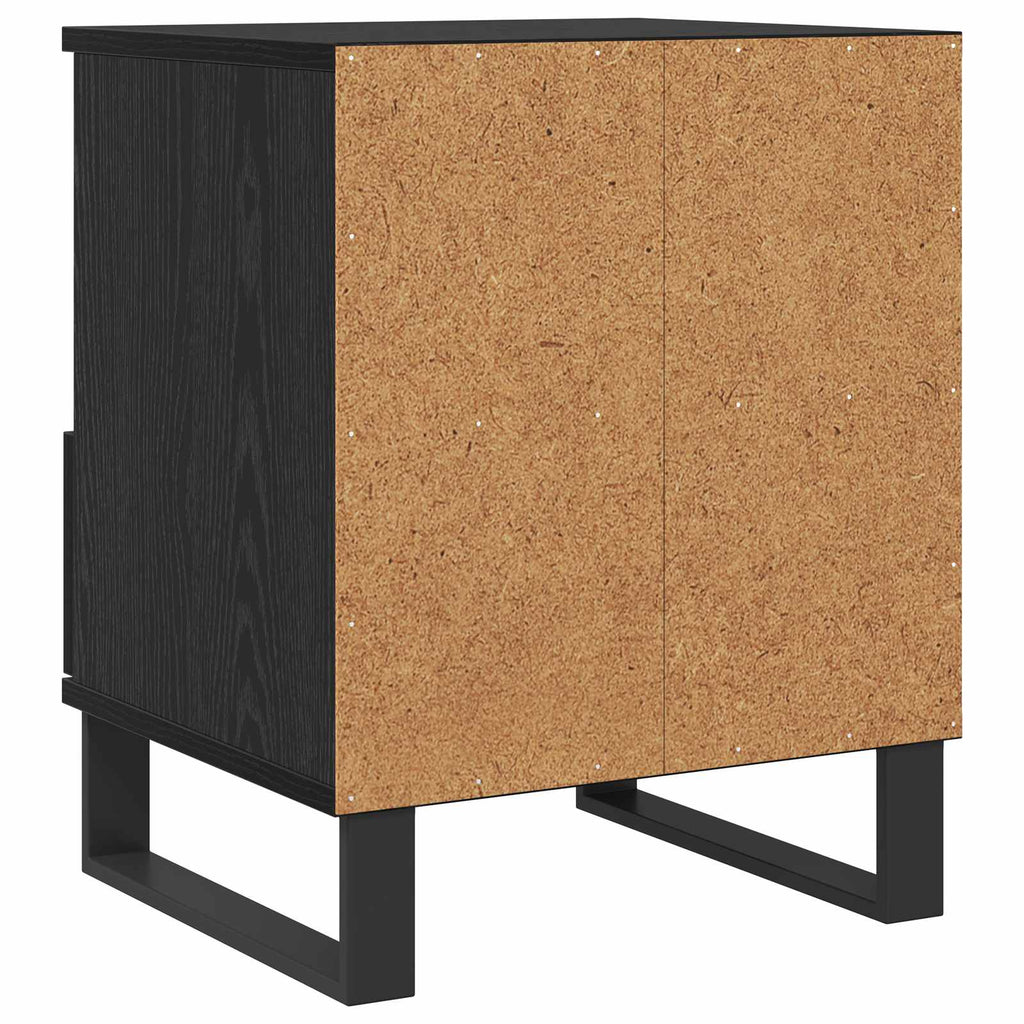 Bettschrank Schwarz Eichen-Optik 40 x 35 x 50 cm Holzwerkstoff