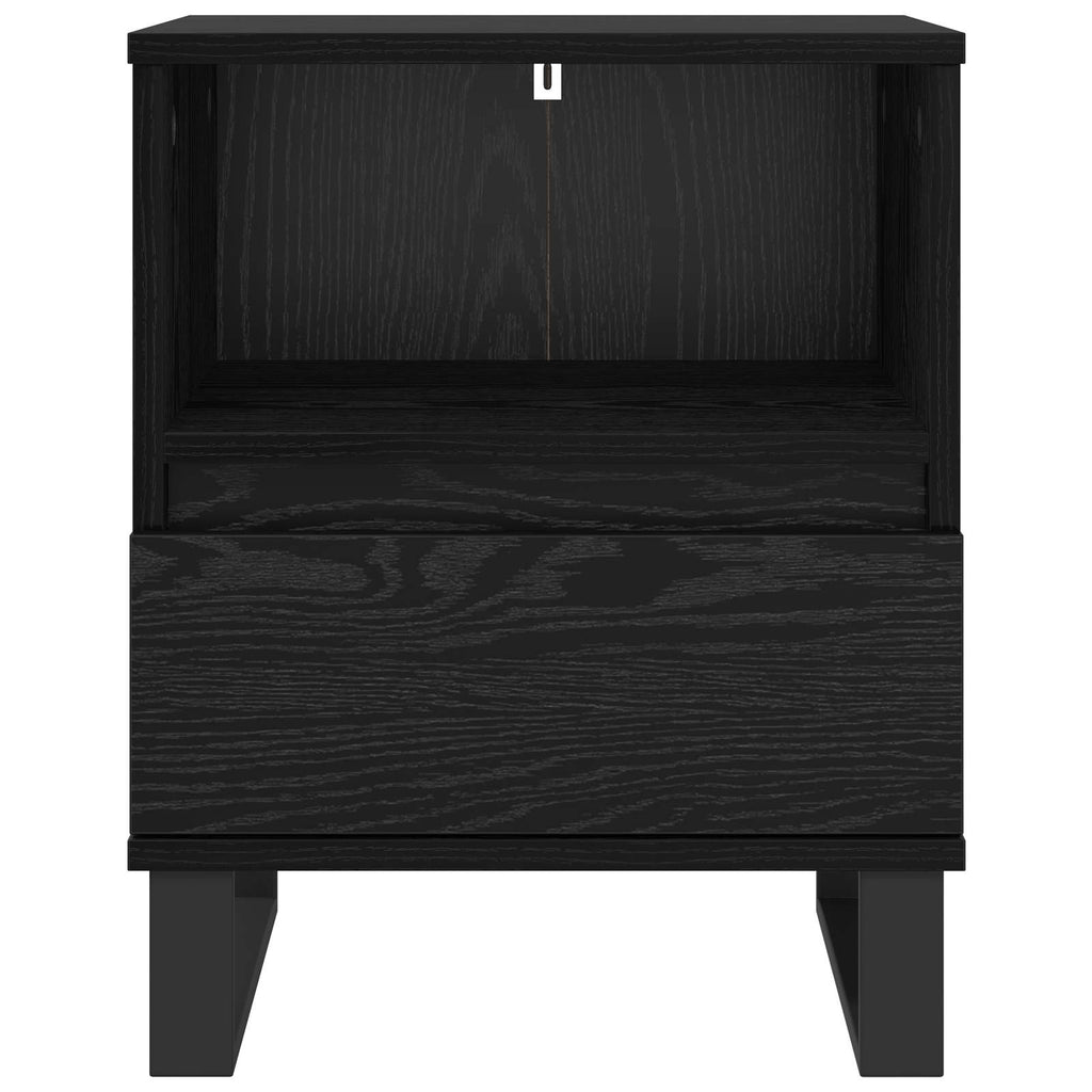 Bettschrank Schwarz Eichen-Optik 40 x 35 x 50 cm Holzwerkstoff