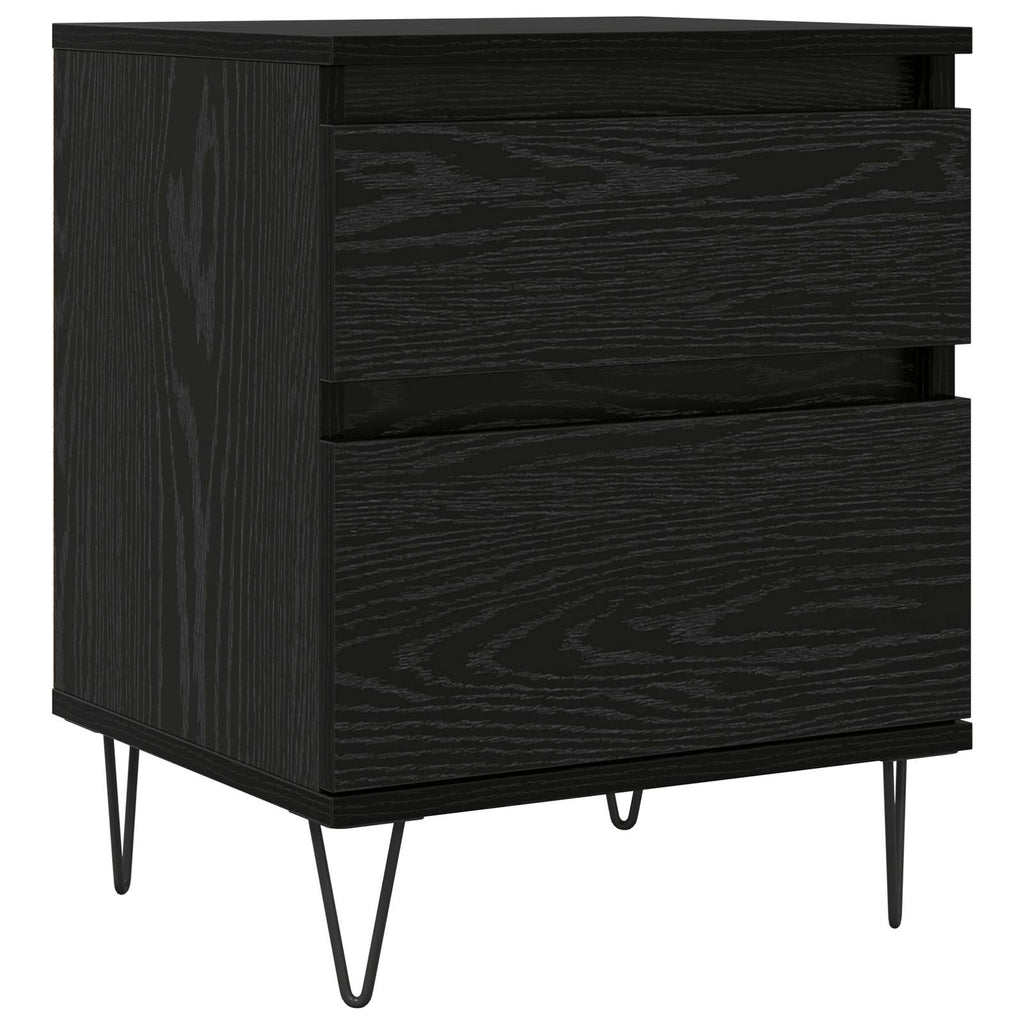 Bettschrank Schwarz Eichen-Optik 40 x 35 x 50 cm Holzwerkstoff