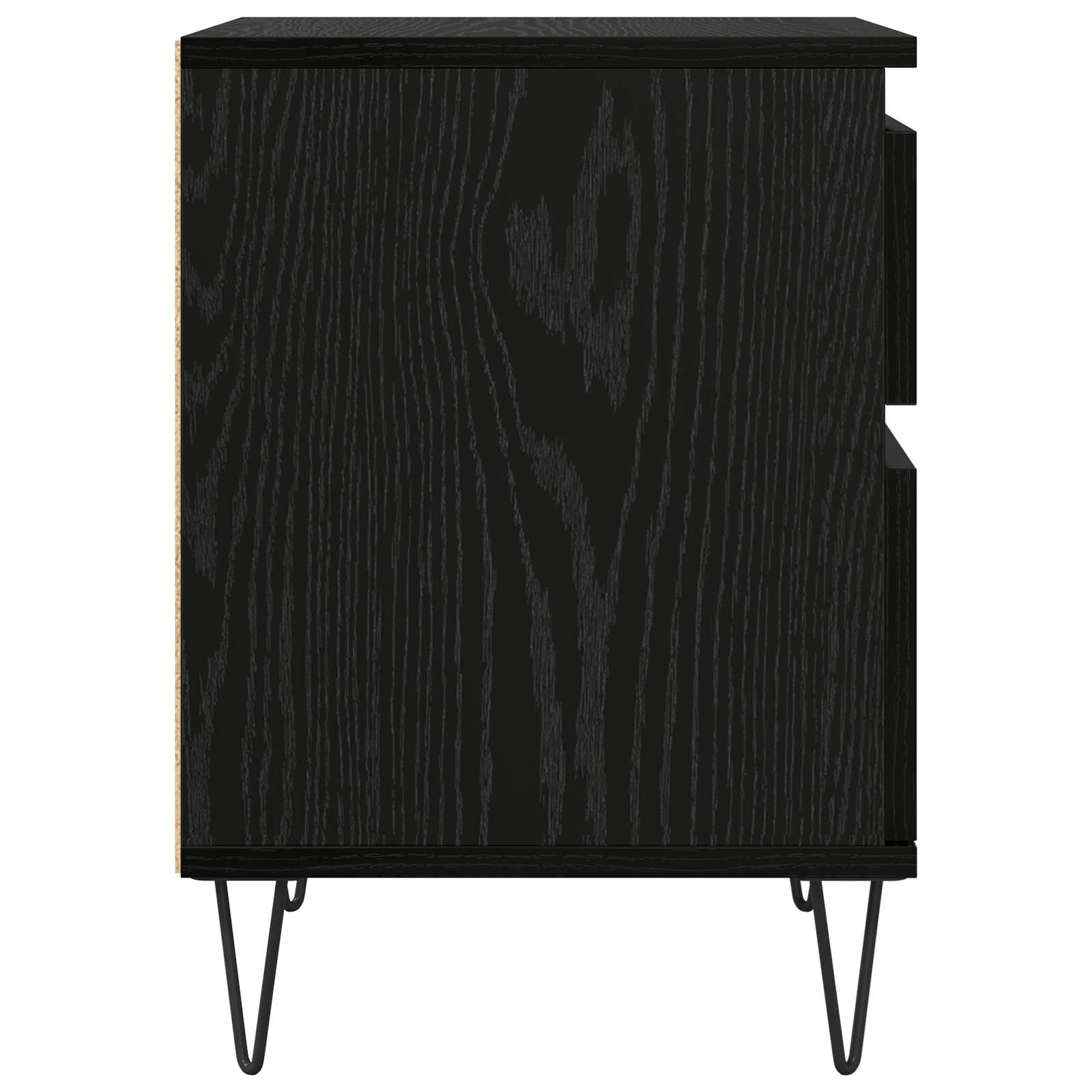 Bettschrank Schwarz Eichen-Optik 40 x 35 x 50 cm Holzwerkstoff