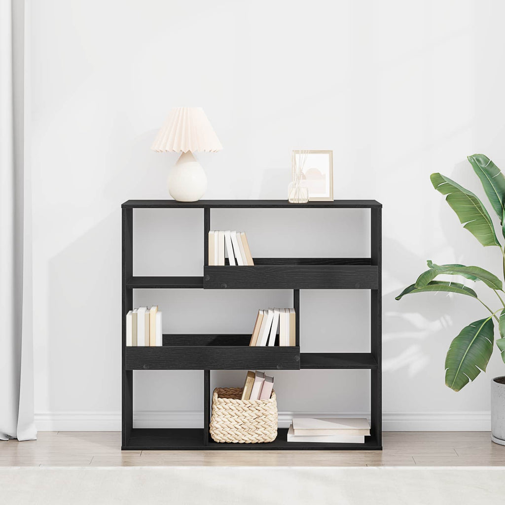 Bücherregal Schwarz Eichen-Optik 100 x 33 x 94,5 cm