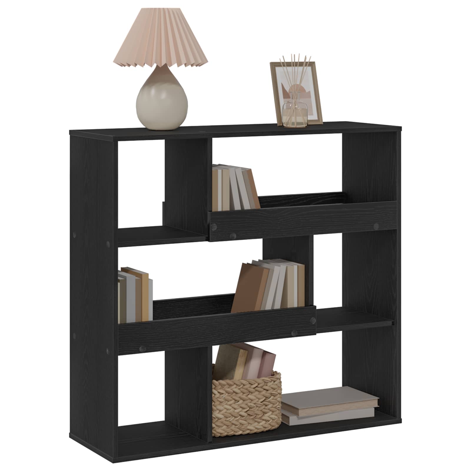 Bücherregal Schwarz Eichen-Optik 100 x 33 x 94,5 cm