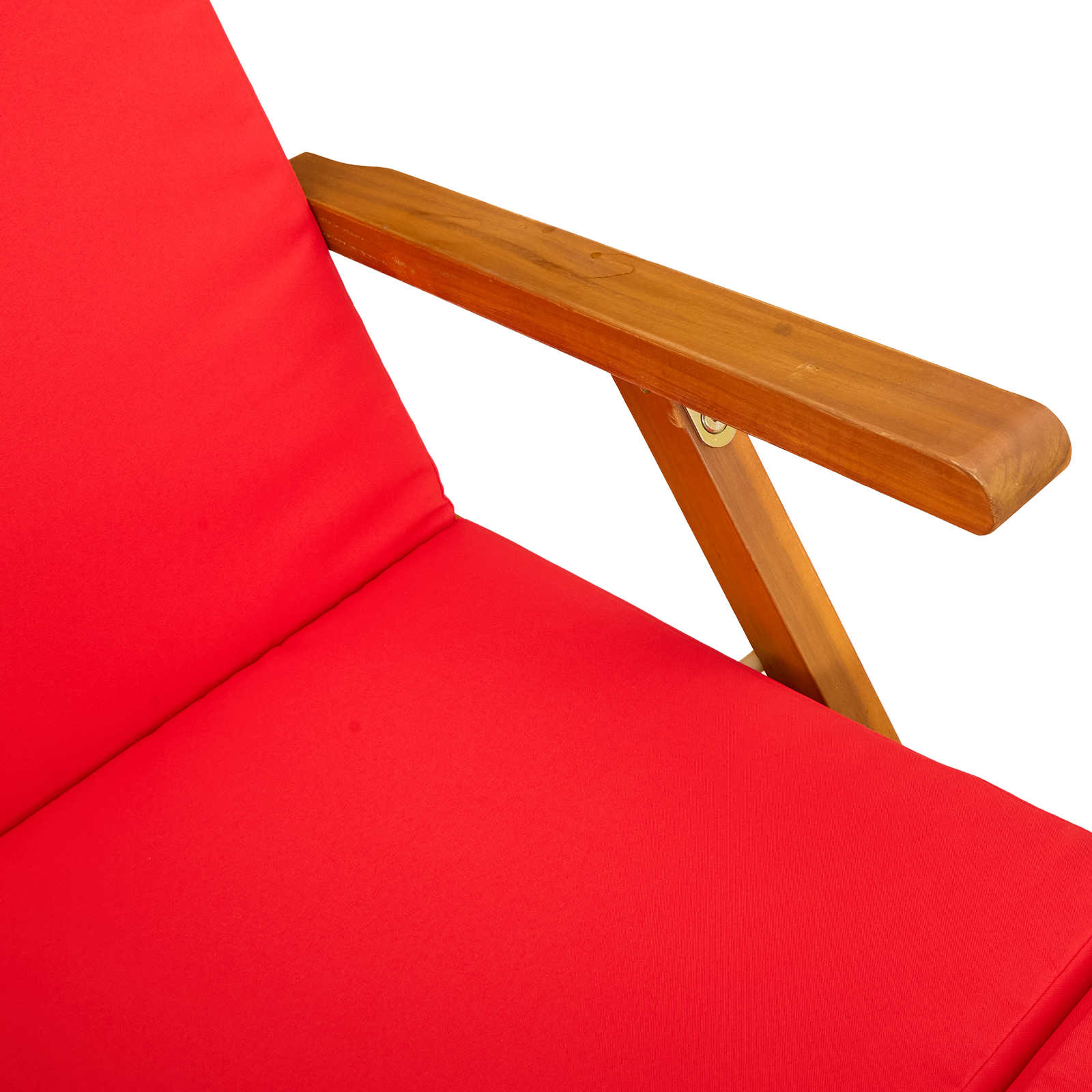 Liegestuhl zum Verstellen und Klappen 2 pcs Rot