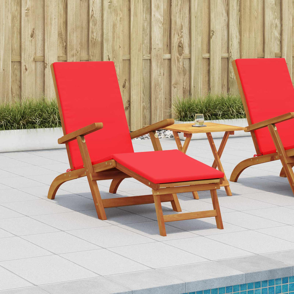 Liegestuhl zum Verstellen und Klappen 2 pcs Rot