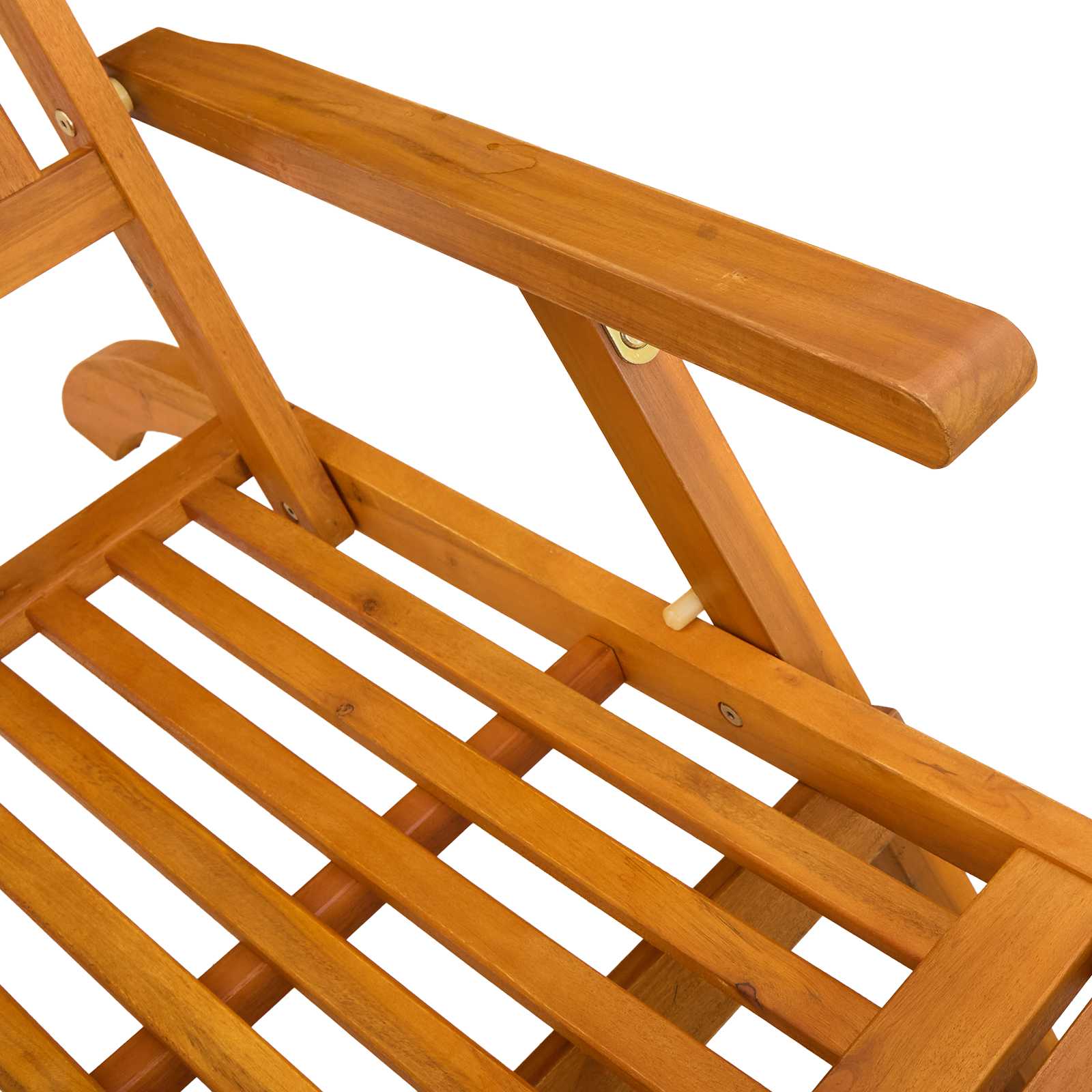 Liegestuhl zum Verstellen und Klappen 2 pcs Natur