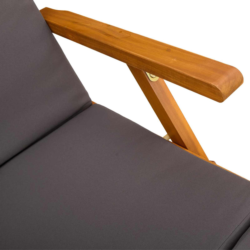 Liegestuhl zum Verstellen und Klappen 3 pcs Dunkelgrau