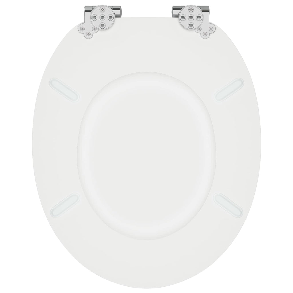 Soft-Close Toilettensitz Weiß 44 x 38 cm MDF-Platte