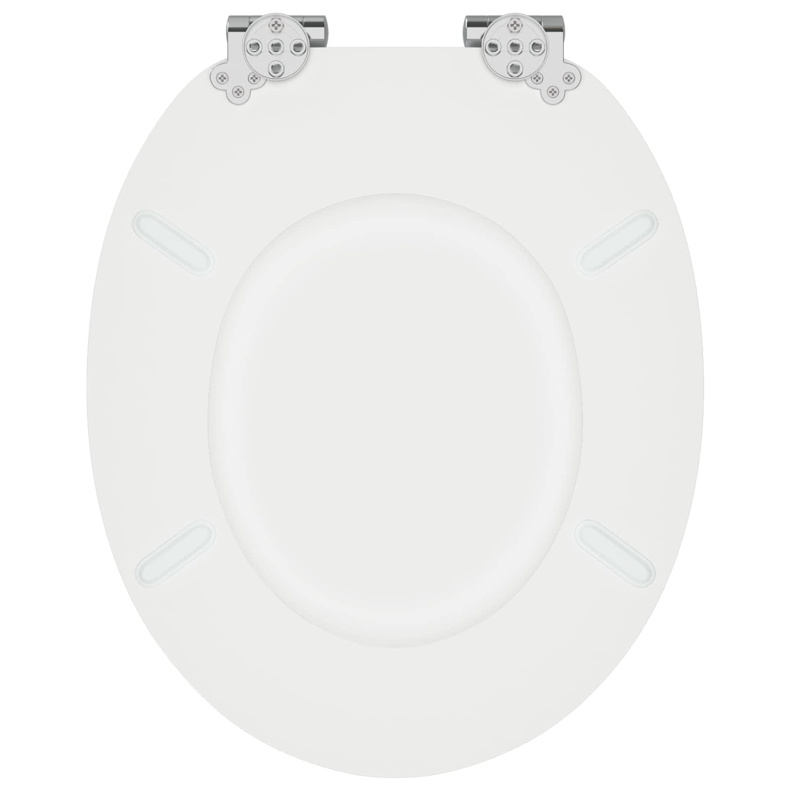 Soft-Close Toilettensitz Weiß 44 x 38 cm MDF-Platte