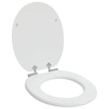 Soft-Close Toilettensitz Weiß 44 x 38 cm MDF-Platte