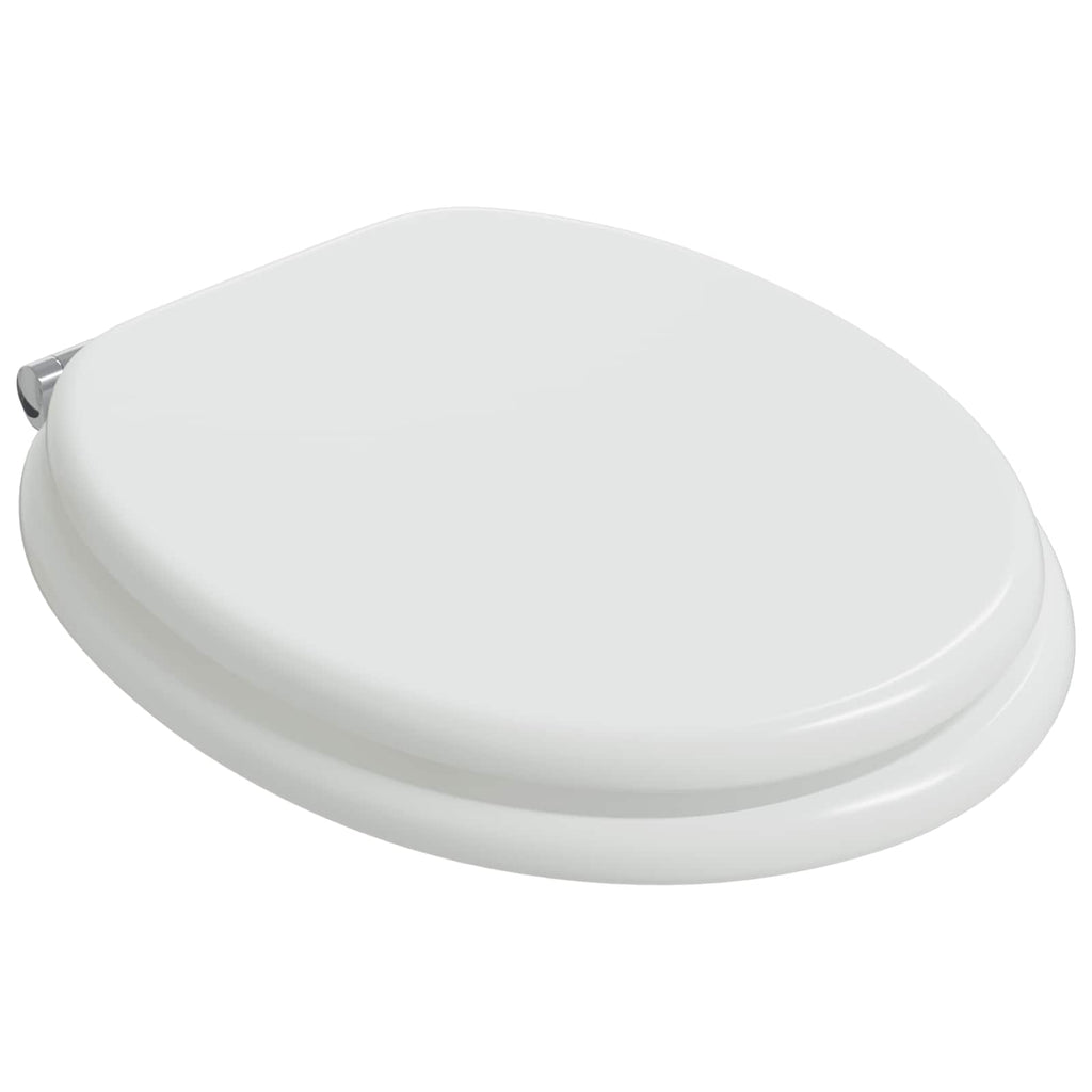 Soft-Close Toilettensitz Weiß 44 x 38 cm MDF-Platte