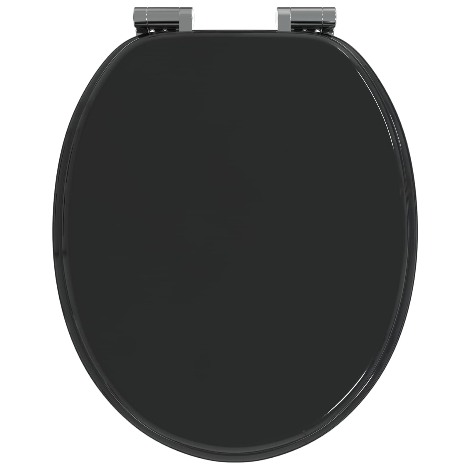 Soft-Close Toilettensitz Schwarz 44 x 38 cm MDF-Platte