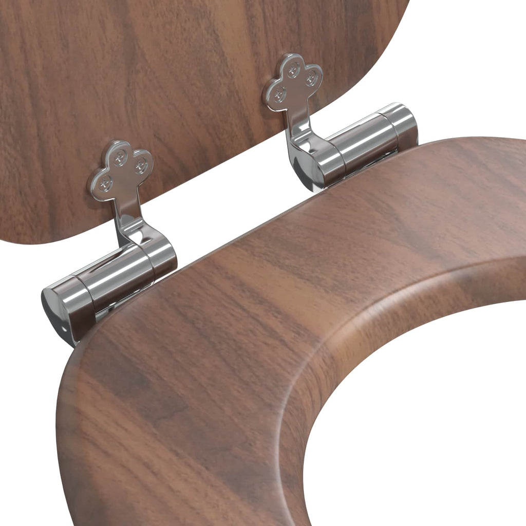 Soft-Close Toilettensitz Braun 44 x 38 cm MDF-Platte