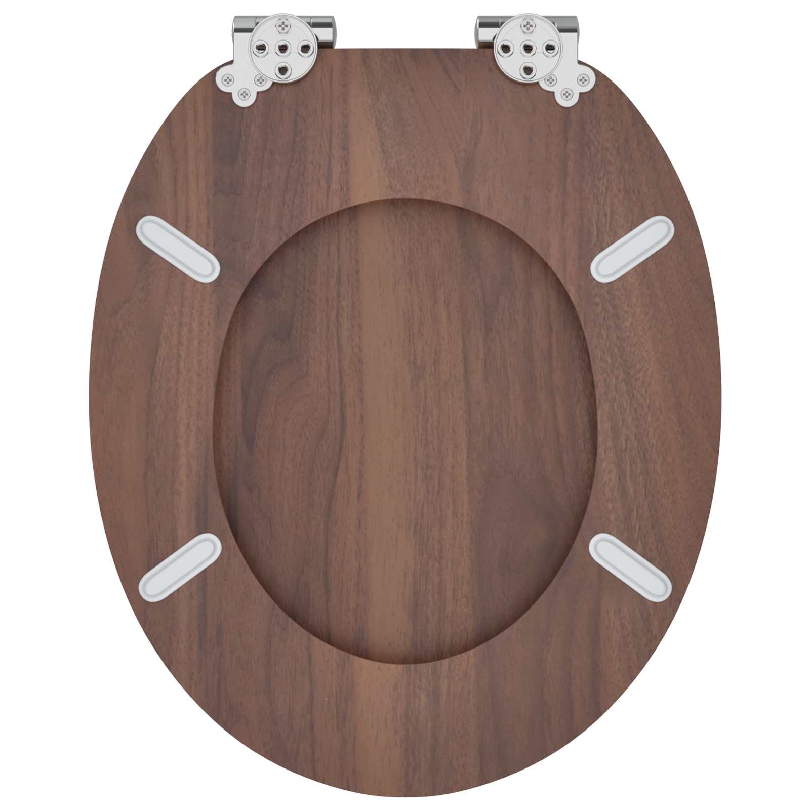 Soft-Close Toilettensitz Braun 44 x 38 cm MDF-Platte