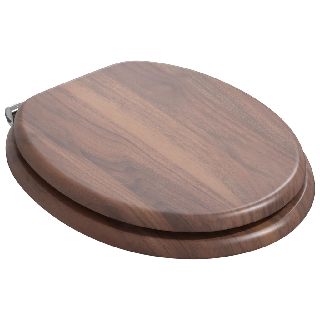 Soft-Close Toilettensitz Braun 44 x 38 cm MDF-Platte