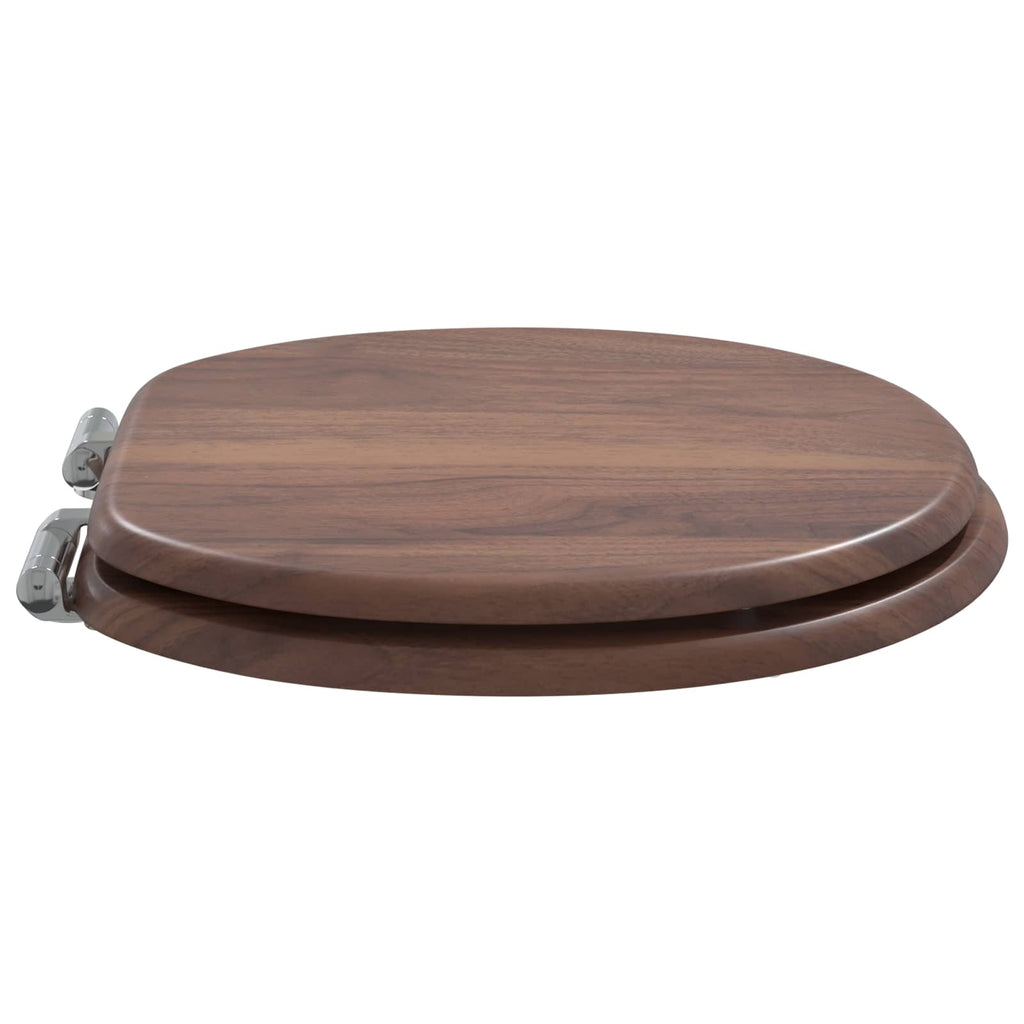 Soft-Close Toilettensitz Braun 44 x 38 cm MDF-Platte