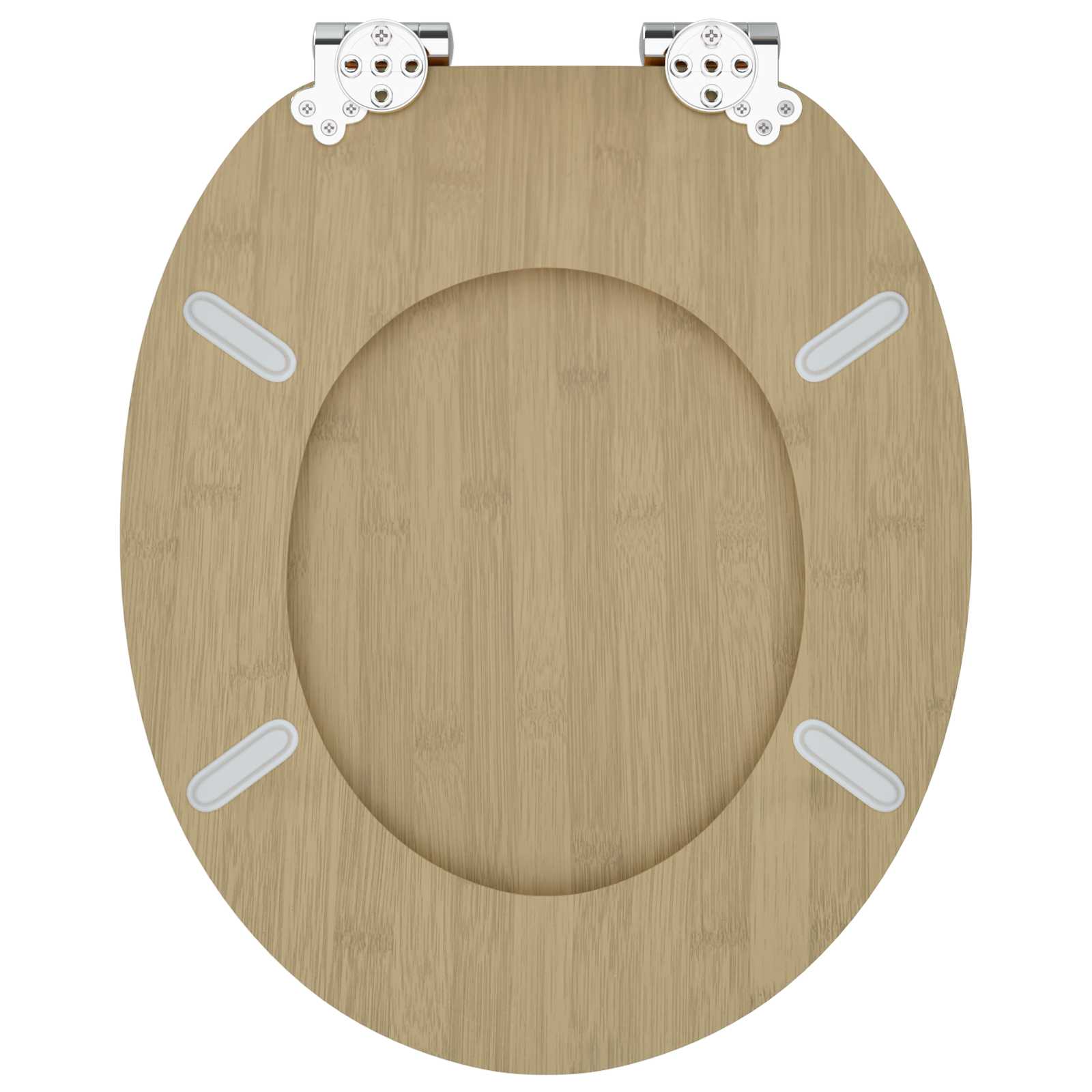 Soft-Close Toilettensitz Heller Bambusfarbton 44 x 38 cm