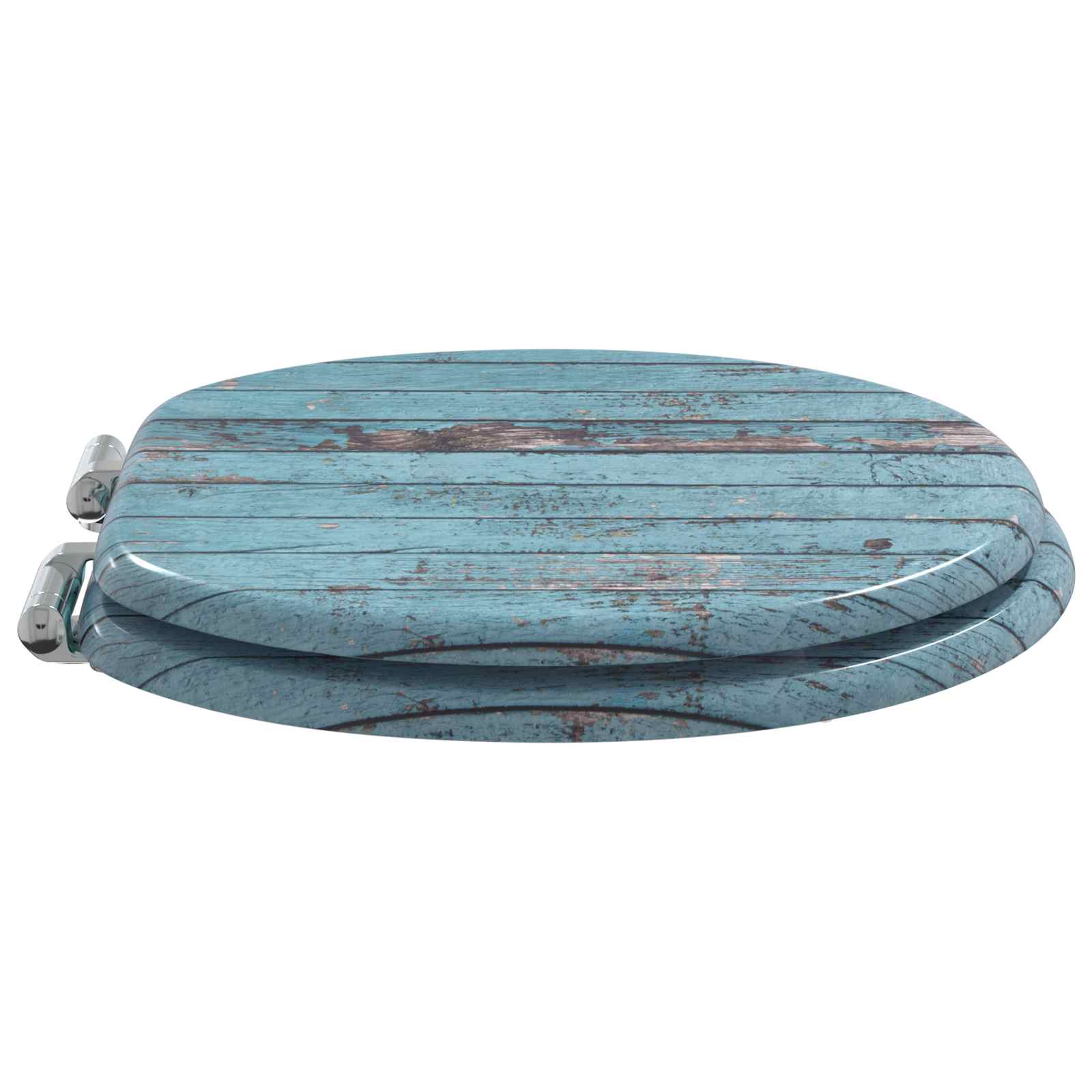 Soft-Close Toilettensitz Blau 44 x 38 cm MDF-Platte
