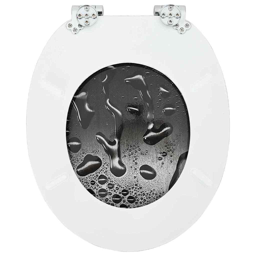 Soft-Close Toilettensitz Grau 44 x 38 cm MDF-Platte