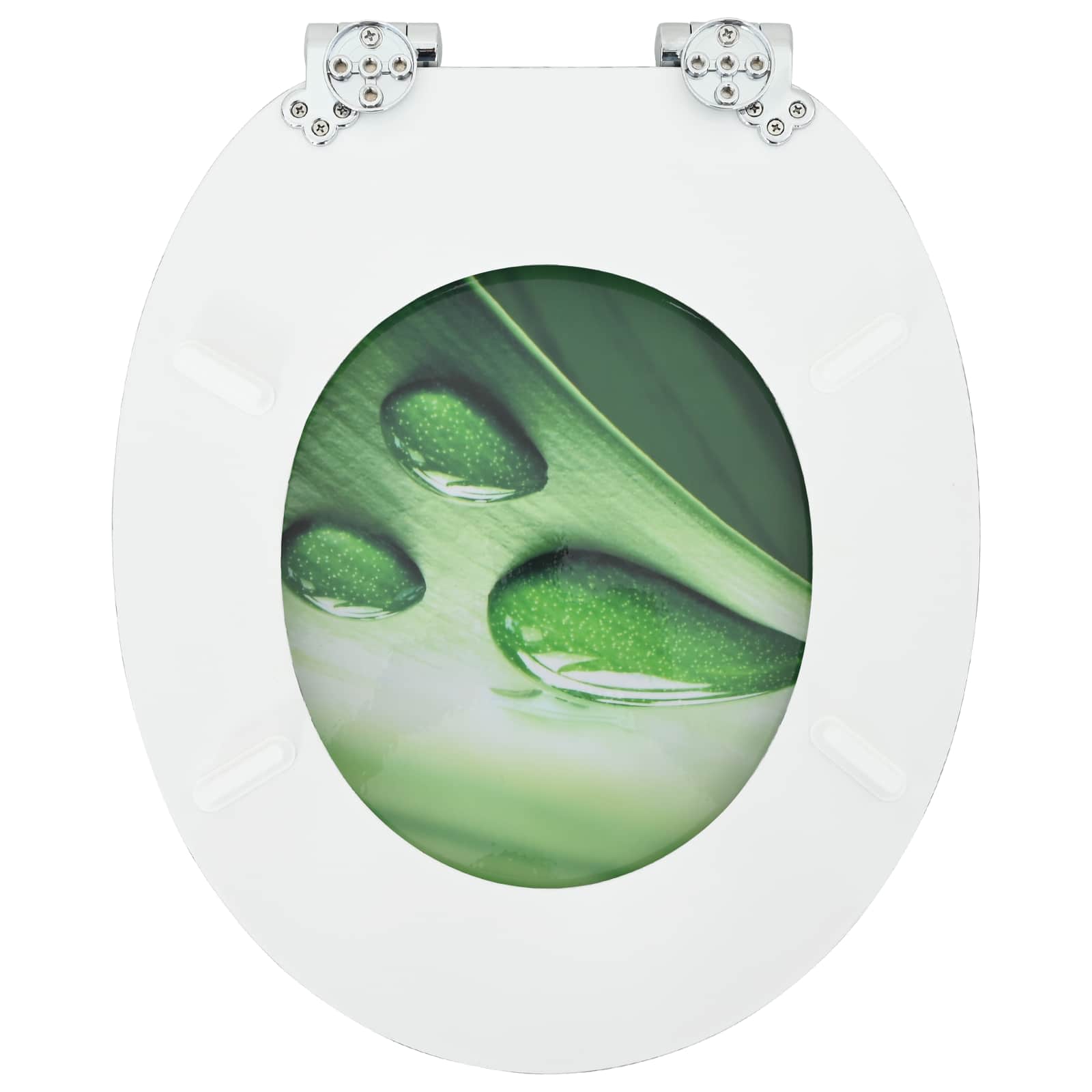 Soft-Close Toilettensitz Grüner Tropfen 44 x 38 cm MDF-Platte