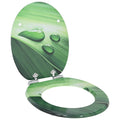 Soft-Close Toilettensitz Grüner Tropfen 44 x 38 cm MDF-Platte