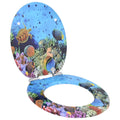 Soft-Close Toilettensitz Tiefes Meeresblau 44 x 38 cm