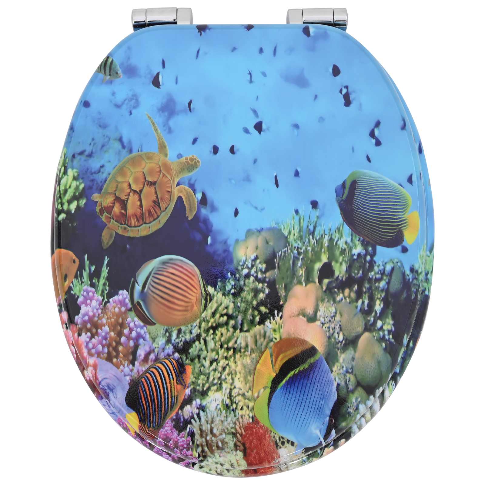 Soft-Close Toilettensitz Tiefes Meeresblau 44 x 38 cm