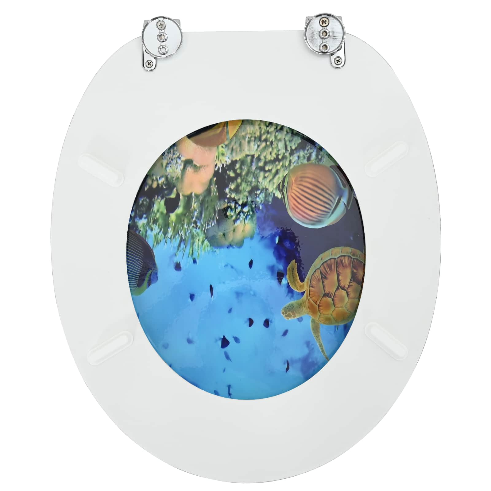 Soft-Close Toilettensitz Tiefes Meeresblau 44 x 38 cm